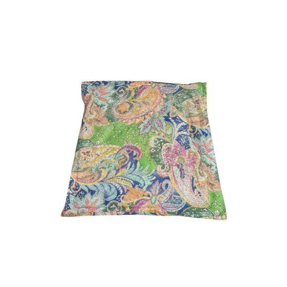 Ralph Lauren Paisley Floral Pillow Euro Sham 100% Cotton Multicolor - Picture 1 of 6